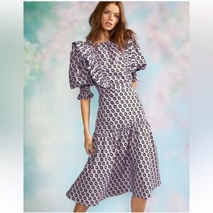Cynthia Rowley geometric midi dress
